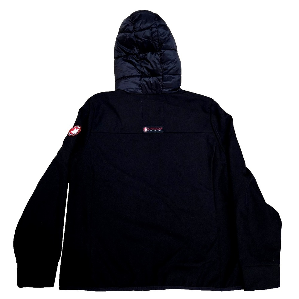 Canada Weather Gear Puffer Jacket Hooded Hybrid Soft Shell Womens L Black NWT - Picture 5 of 14